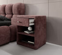 Designer Nachttisch Amy in Cord