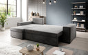 Designer Ecksofa Denver Kunstleder mit Schlaf- und Klappfunktion