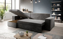 Designer Ecksofa Denver Kunstleder mit Schlaf- und Klappfunktion