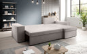 Designer Ecksofa Denver Stoff mit Schlaf- und Klappfunktion