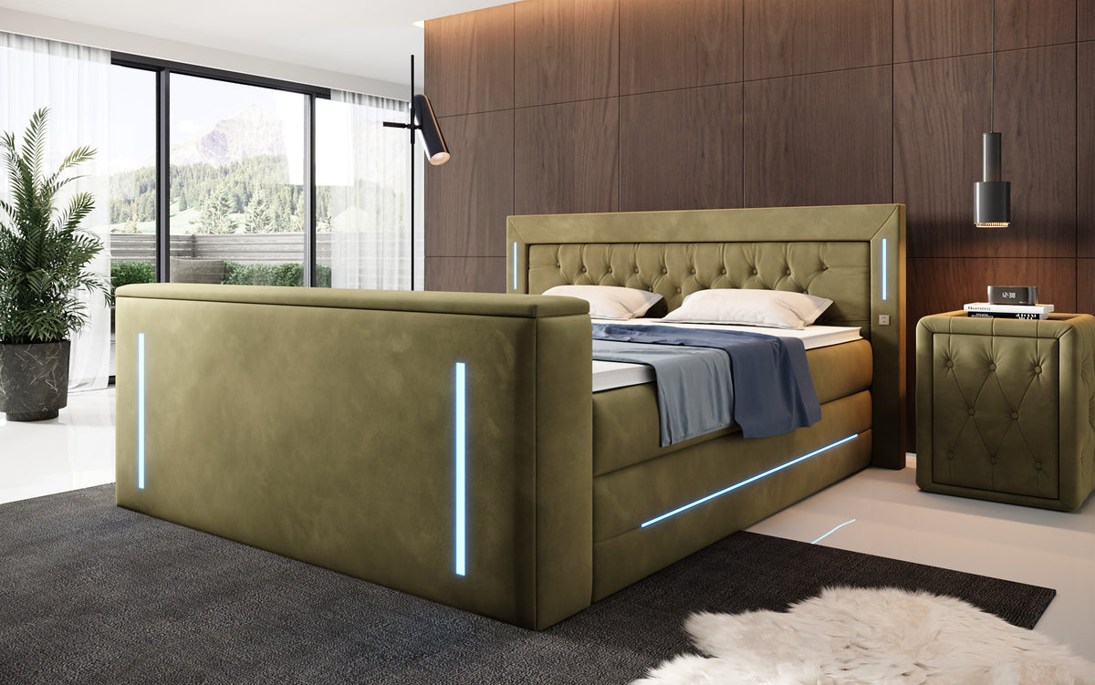 Boxspringbett Divalo mit TV Lift und Stauraum