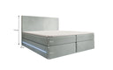 Boxspringbett Voyage mit LED u. Stauraum in Samt