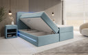 Boxspringbett Voyage mit LED u. Stauraum in Samt