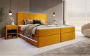 Boxspringbett Voyage mit LED u. Stauraum in Samt