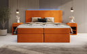 Boxspringbett Voyage mit LED u. Stauraum in Samt