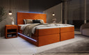 Boxspringbett Voyage mit LED u. Stauraum in Samt
