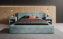 Designer Polsterbett Ophelia in Cord mit Stauraum