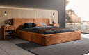 Designer Polsterbett Ophelia in Cord mit Stauraum