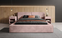 Designer Polsterbett Ophelia in Cord mit Stauraum