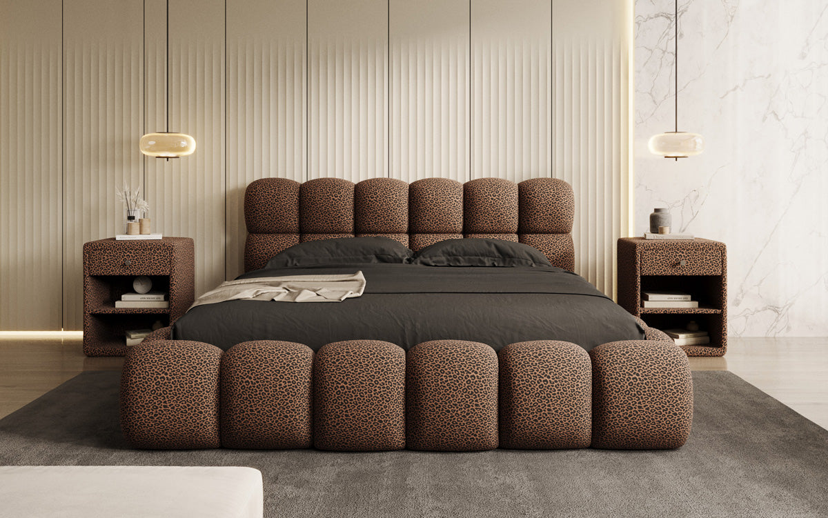 Designer Polsterbett Boston Wild Edition mit Stauraum