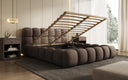 Designer Polsterbett Boston Bouclé mit Stauraum