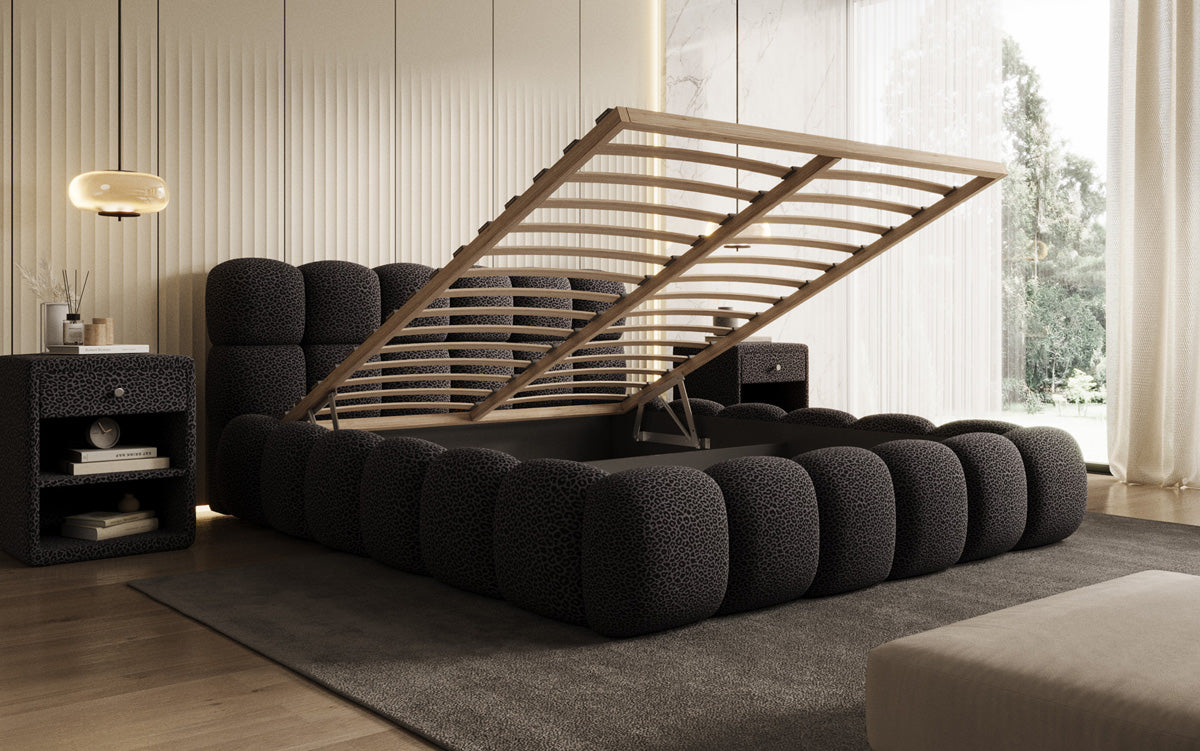 Designer Polsterbett Boston Wild Edition mit Stauraum