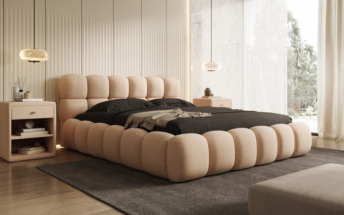 Designer Polsterbett Boston Wild Edition mit Stauraum