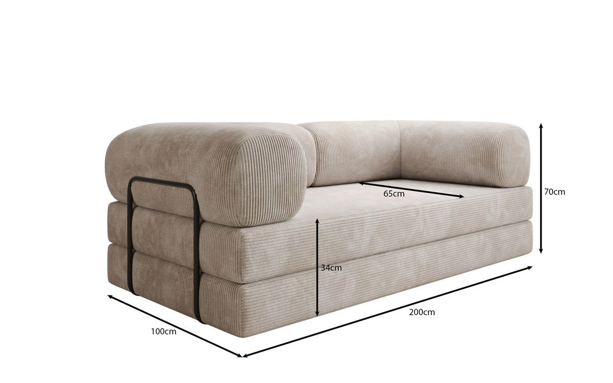 Designer Sofa Lazy 3 Sitzer in Cord