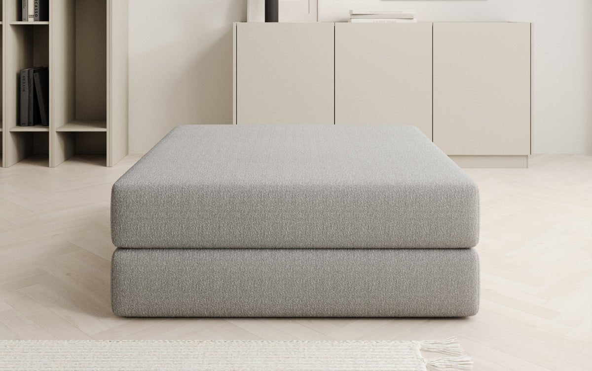 Beistellhocker Lazy in Bouclé