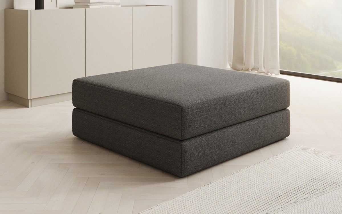 Beistellhocker Lazy in Bouclé