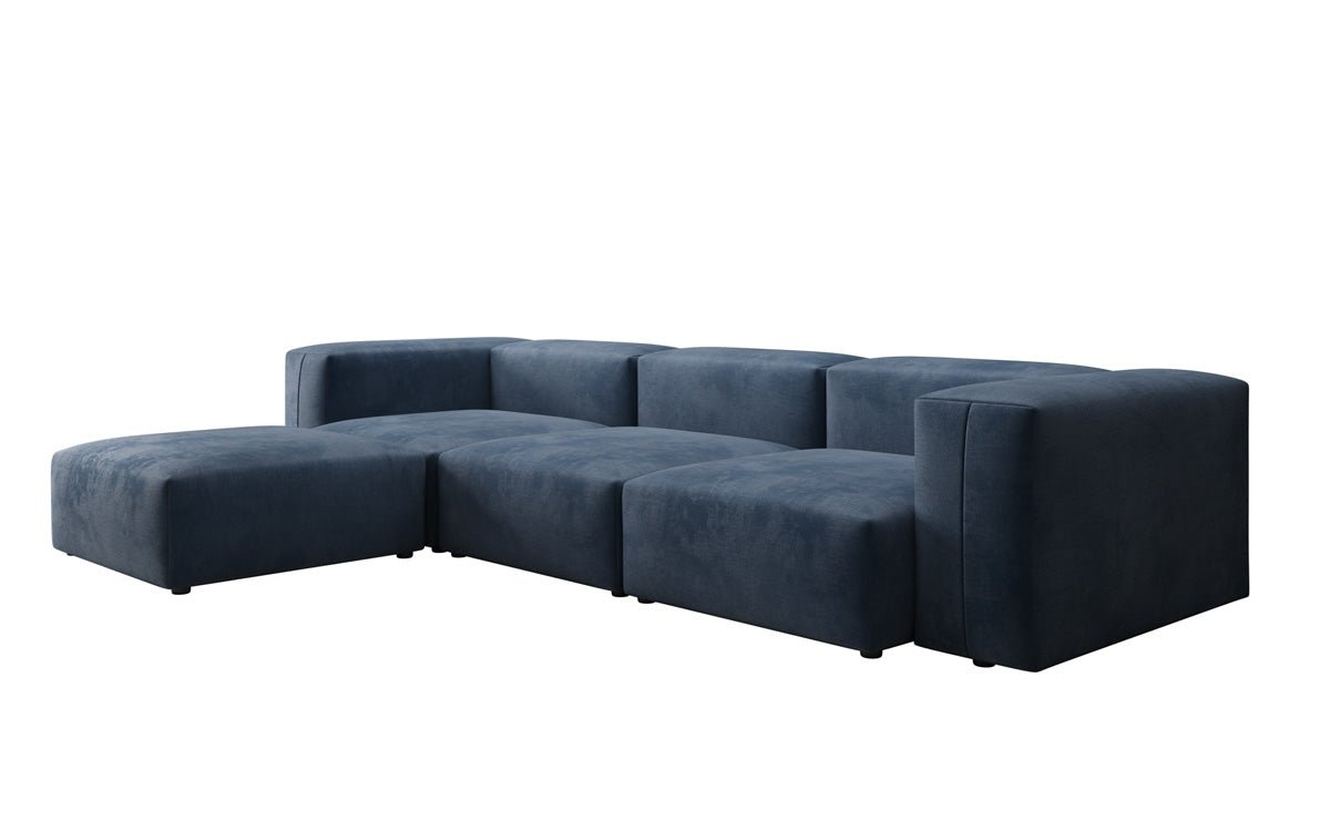 Designer L Sofa Snug in Samt