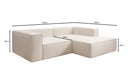 Designer Ecksofa Lesley Mini in Strukturstoff
