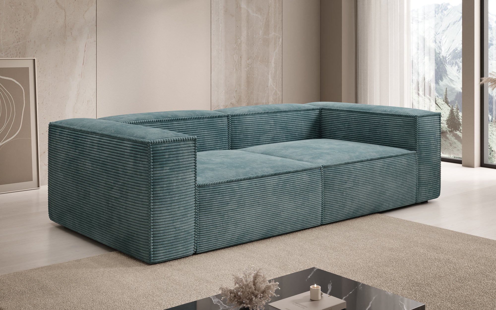 Designer Sofa Lesley 3 Sitzer in Cord