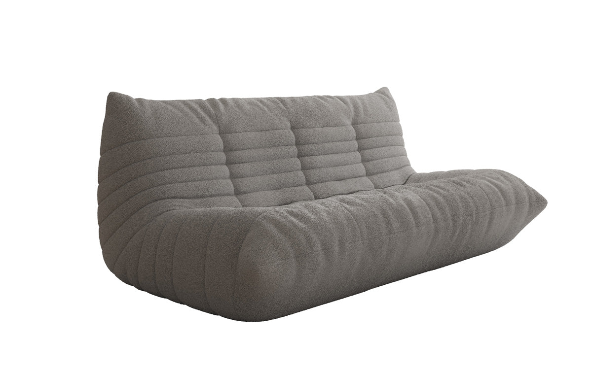Designer 3 Sitzer Sofa Calmo in Teddy Bouclé