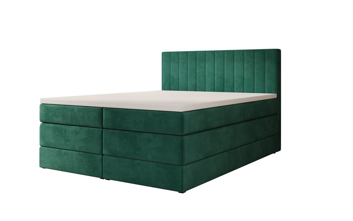 Boxspringbett Avera mit Stauraum in Samt