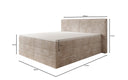 Boxspringbett Ophelia mit hochklappbarem Stauraum in Cord