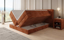 Boxspringbett Ophelia mit hochklappbarem Stauraum in Cord