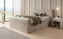 Boxspringbett Ophelia mit hochklappbarem Stauraum in Cord