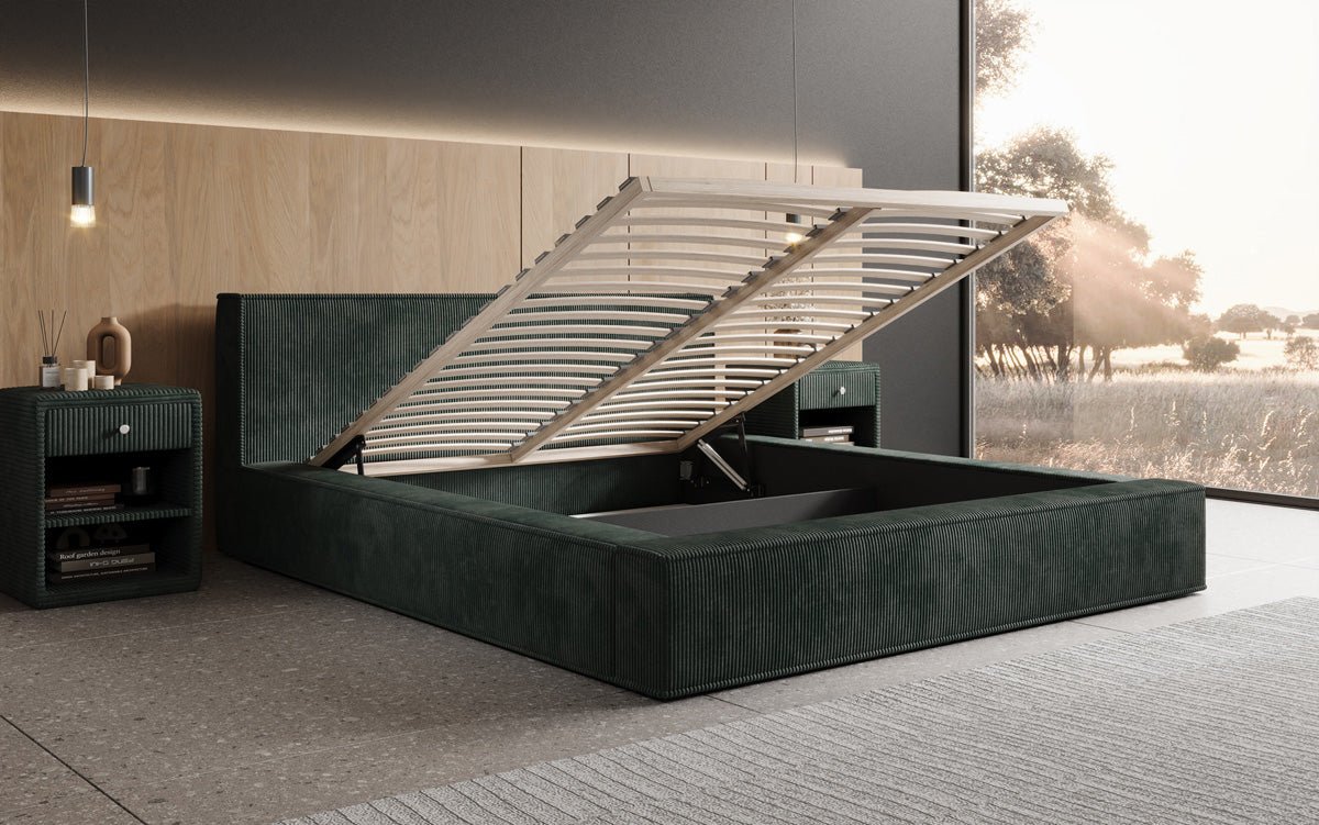 Designer Polsterbett Harmon mit Stauraum