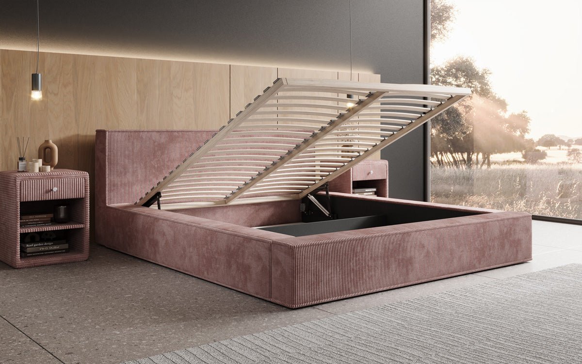 Designer Polsterbett Harmon mit Stauraum