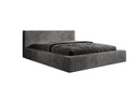 Designer Polsterbett Harmon in Cord mit Stauraum