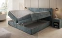 Familien Boxspringbett Stella in 220/240x200 mit Stauraum in Cord