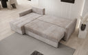 Designer Ecksofa Roma in Cord mit Schlaf- und Klappfunktion