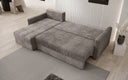 Designer Ecksofa Roma in Cord mit Schlaf- und Klappfunktion