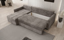 Designer Ecksofa Roma in Cord mit Schlaf- und Klappfunktion