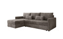 Designer Ecksofa Roma in Cord mit Schlaf- und Klappfunktion