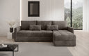 Designer Ecksofa Roma in Cord mit Schlaf- und Klappfunktion