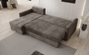 Designer Ecksofa Roma in Cord mit Schlaf- und Klappfunktion