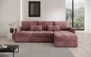 Designer Ecksofa Roma in Cord mit Schlaf- und Klappfunktion