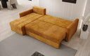 Designer Ecksofa Roma in Cord mit Schlaf- und Klappfunktion