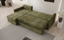 Designer Ecksofa Roma in Cord mit Schlaf- und Klappfunktion