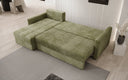 Designer Ecksofa Roma in Cord mit Schlaf- und Klappfunktion