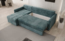 Designer Ecksofa Roma in Cord mit Schlaf- und Klappfunktion