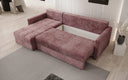 Designer Ecksofa Roma in Cord mit Schlaf- und Klappfunktion