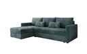 Designer Ecksofa Roma in Cord mit Schlaf- und Klappfunktion