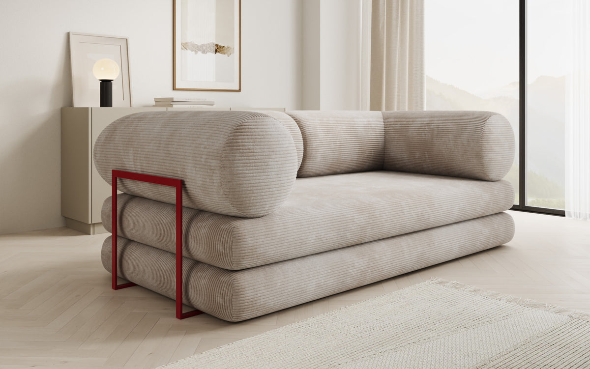 Designer Sofa Lazy Tube 3 Sitzer in Cord
