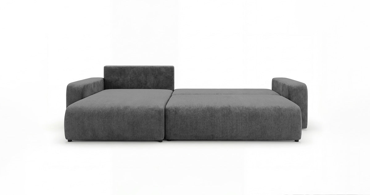 Designer Sofa Noma mit Schlaf- und Klappfunktion in Cord