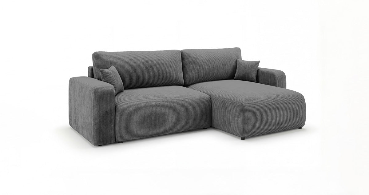 Designer Sofa Noma mit Schlaf- und Klappfunktion in Cord