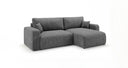 Designer Ecksofa Noma mit Schlaf- und Klappfunktion in Cord