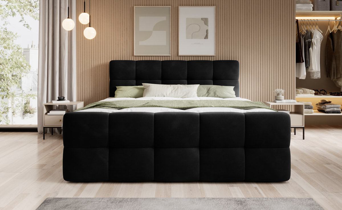 Boxspringbett Cozy Samt mit Stauraum